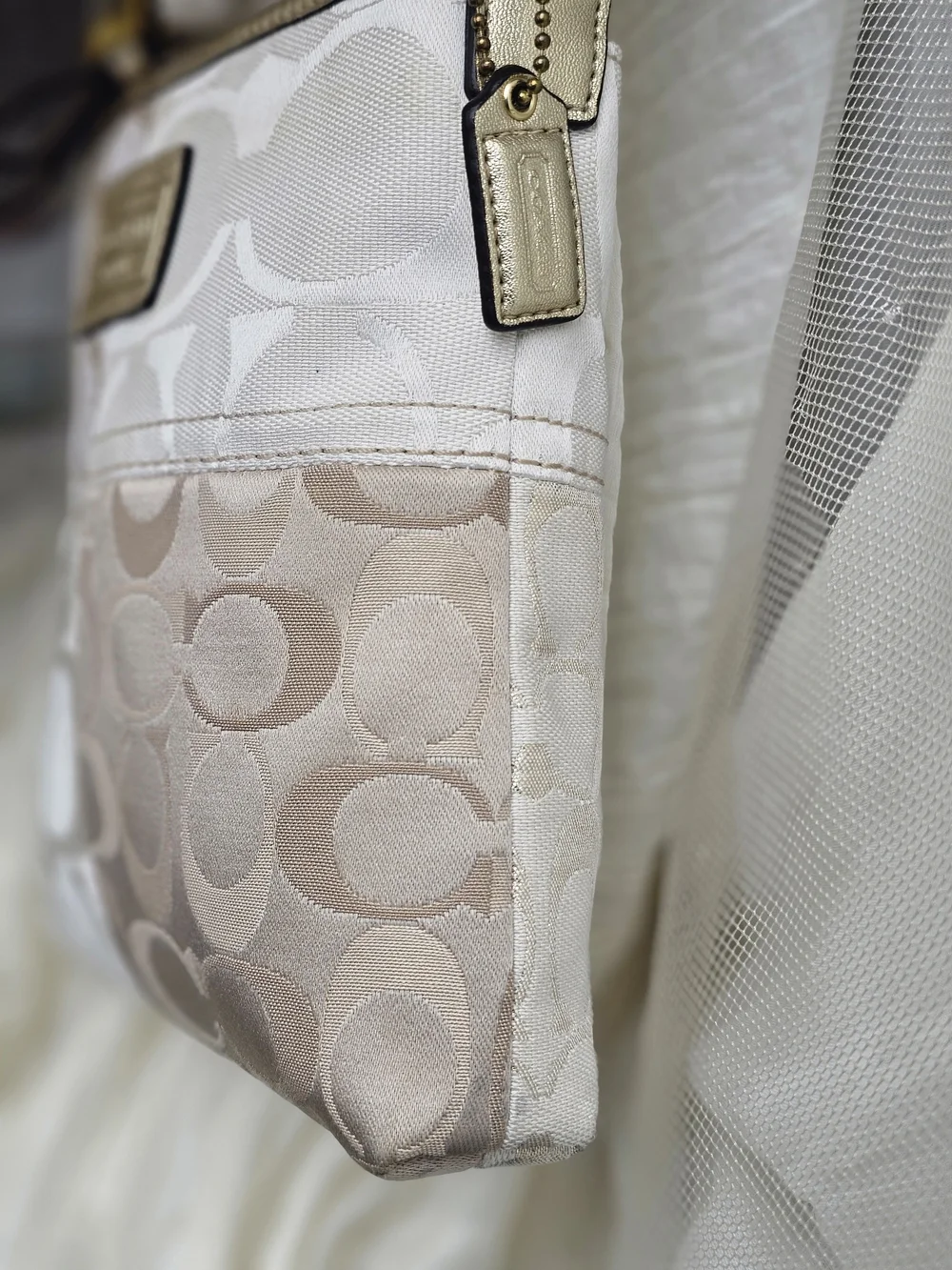 Coach Patch Patchwork Signature Crossbody Bag in Neutral Beige - Picture 6 of 16